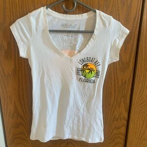 Alvin’s Island Long Boat Key Florida V Neck Graphic T-Shirt Size Large
